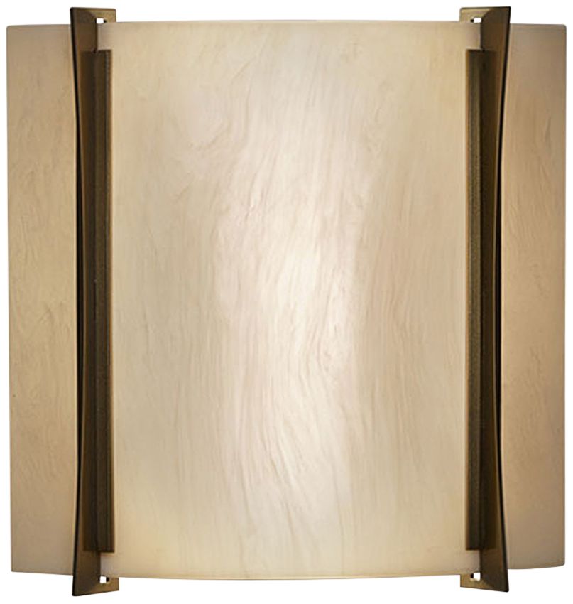 Genesis 14" High Medieval Bronze|Caramel Onyx Exterior Sconce LED