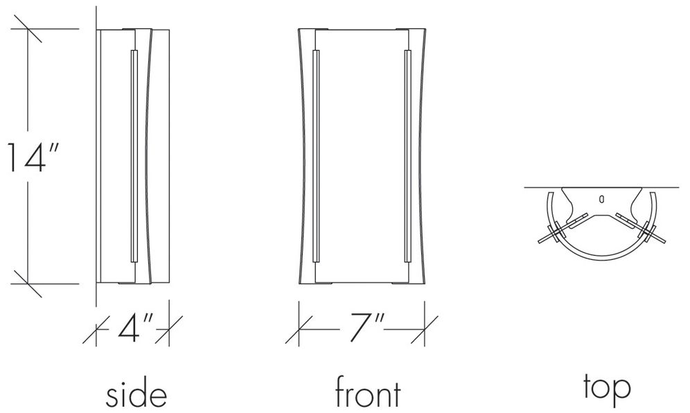 Image 3 Genesis 14" High Satin Pewter|Faux Alabaster ADA Sconce more views