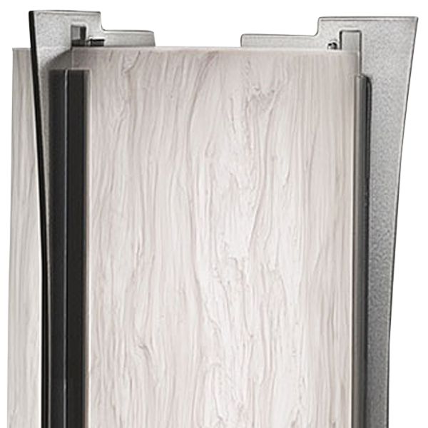 Image 2 Genesis 14" High Satin Pewter|Faux Alabaster Exterior Sconce Triac LED more views
