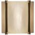 Genesis 14"H Medieval Bronze w/ Caramel Onyx LED Wall Sconce