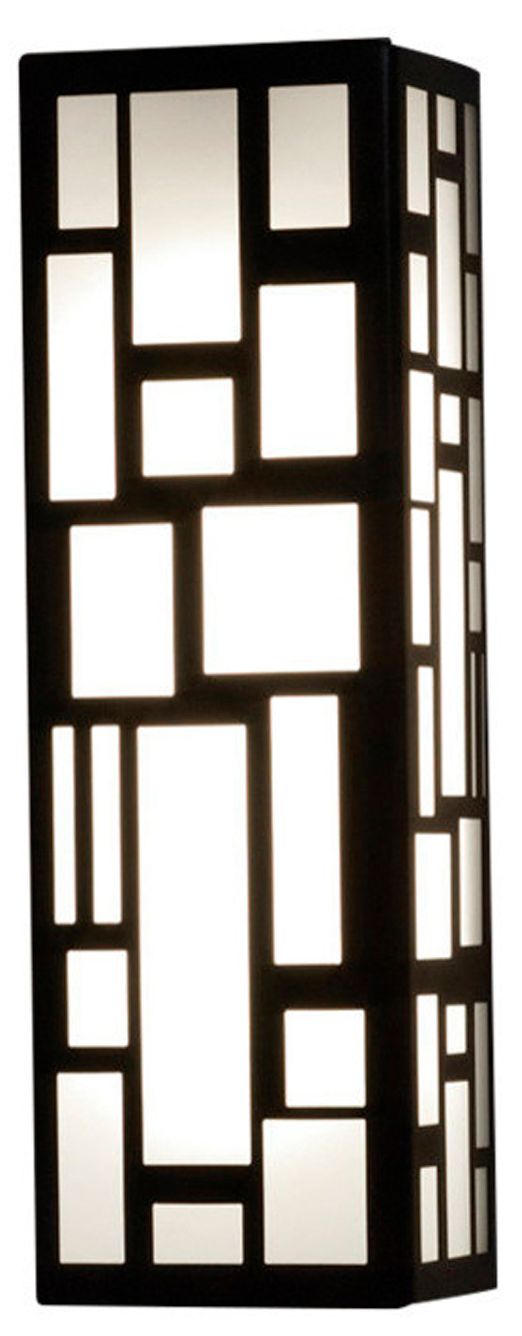 Genesis 16" High Black|Opal Acrylic ADA Sconce 0-10V LED