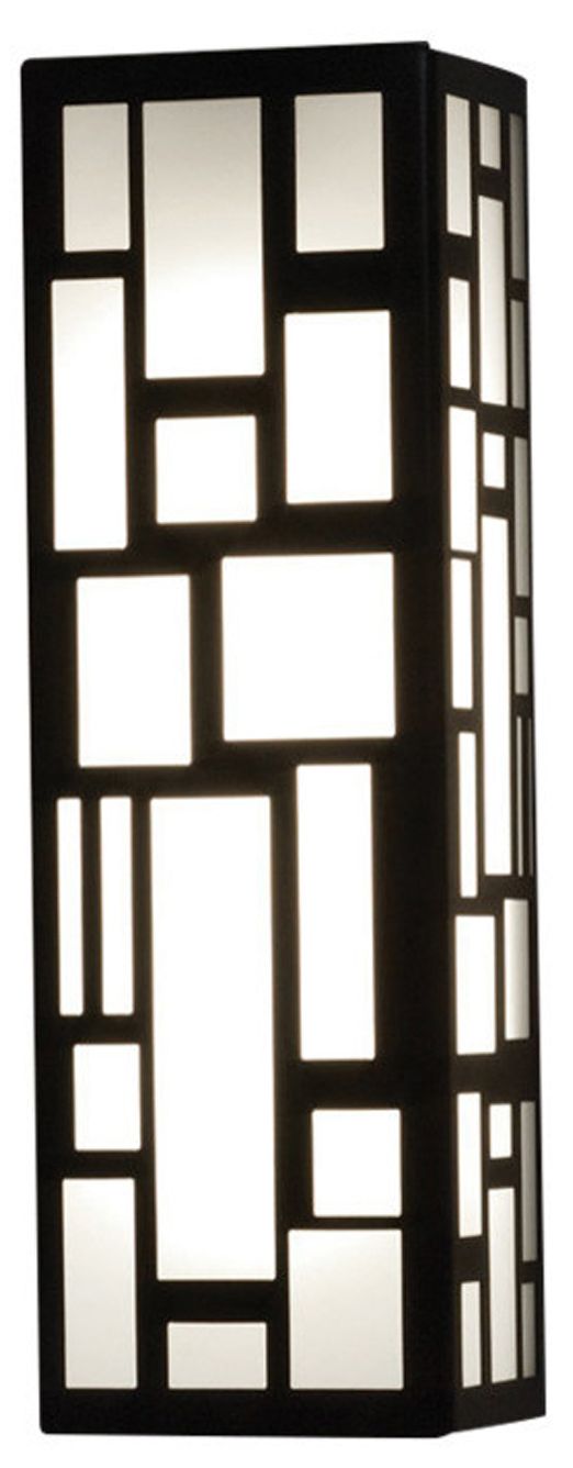 Genesis 16" High Black|Opal Acrylic ADA Sconce LED Retrofit