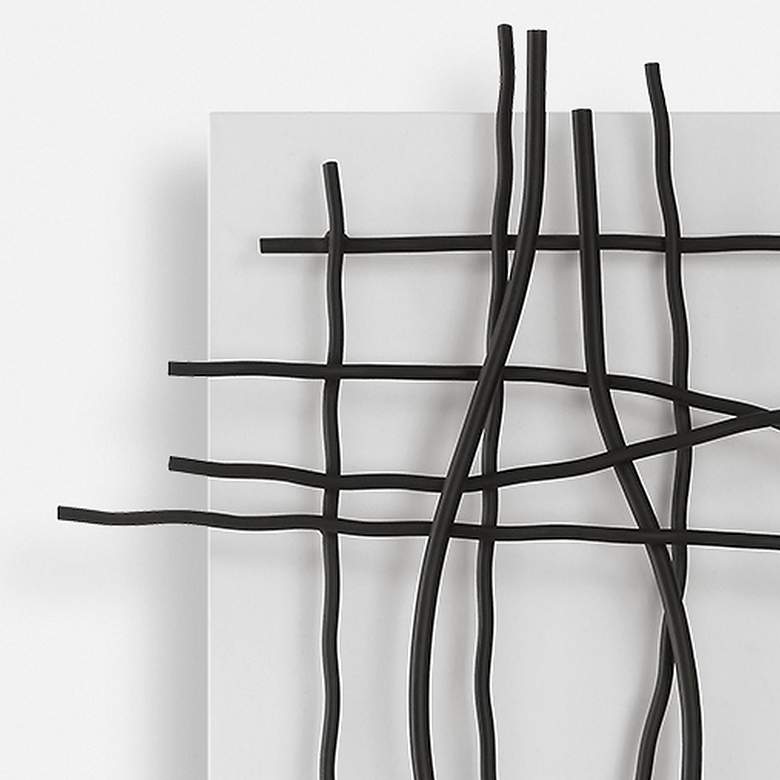 Image 3 Genesis 22" Square Black Iron 2-Piece Wall Decor Set more views