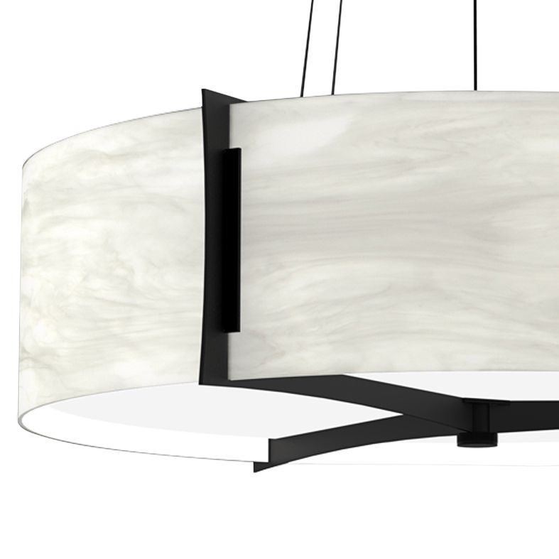 Image 2 Genesis 24" Wide Black Pearl|White Swirl Pendant LED Retrofit more views