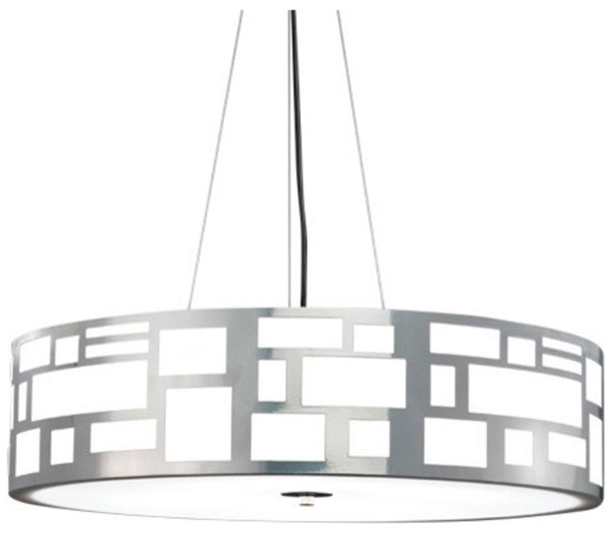 Genesis 24" Wide Chrome|Opal Acrylic Pendant LED Retrofit