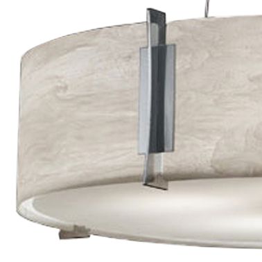 Image 3 Genesis 24" Wide Chrome|White Swirl Pendant 0-10V LED more views