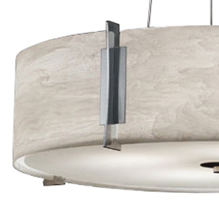 Image 3 Genesis 24" Wide Chrome|White Swirl Pendant LED Retrofit more views