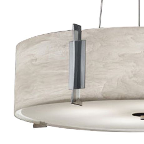 Image 3 Genesis 24" Wide Chrome|White Swirl Pendant Triac LED more views