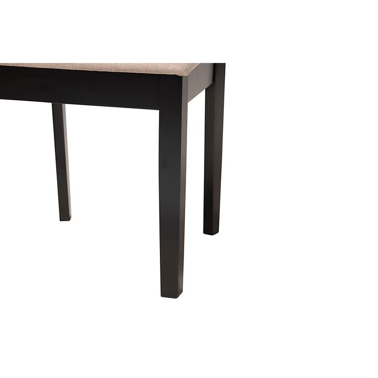 Image 5 Genesis Beige Fabric Dark Brown Wood 6-Piece Dining Set more views