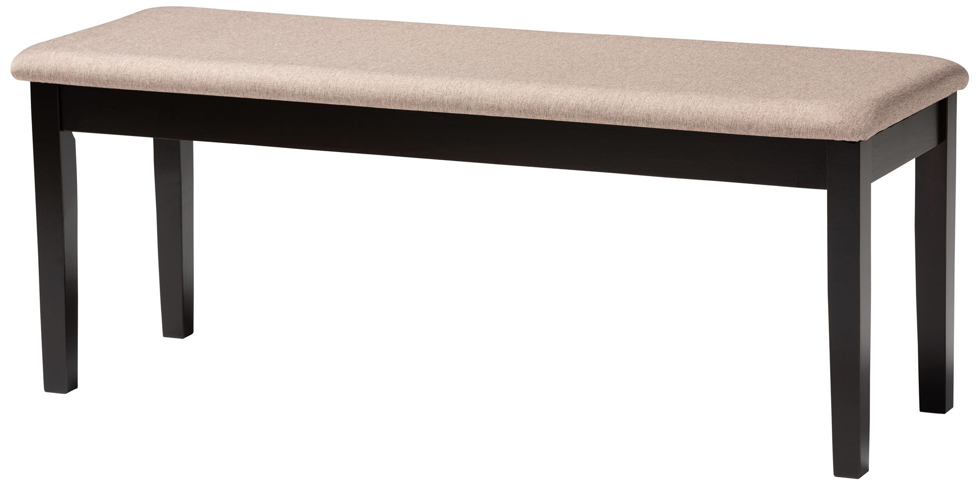 Genesis Beige Fabric Dark Brown Wood 6-Piece Dining Set