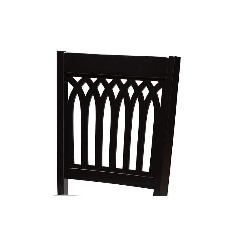 Image 4 Genesis Gray Fabric Dark Brown Wood 7-Piece Dining Set more views