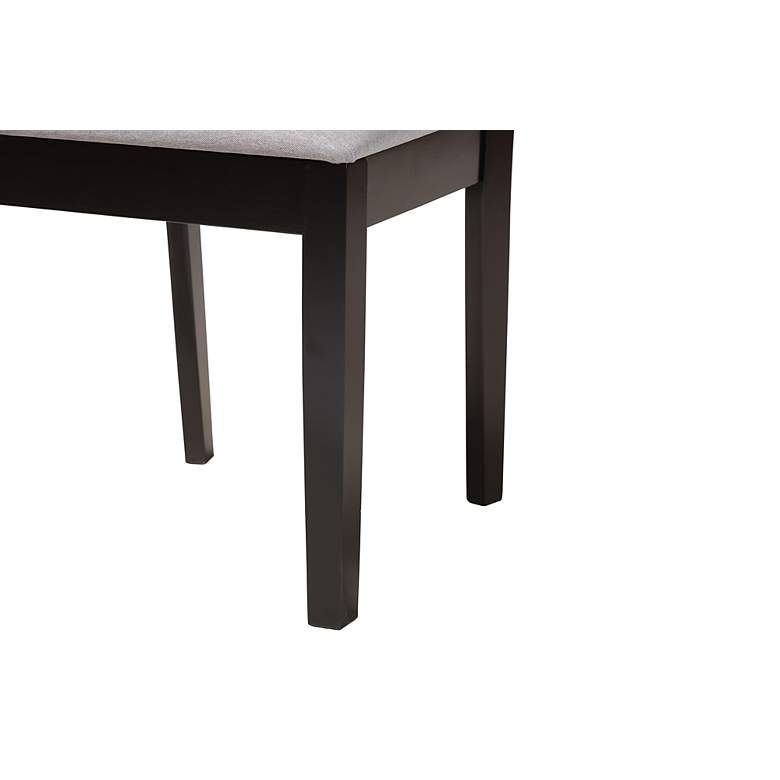 Image 5 Genesis Gray Fabric Dark Brown Wood 7-Piece Dining Set more views