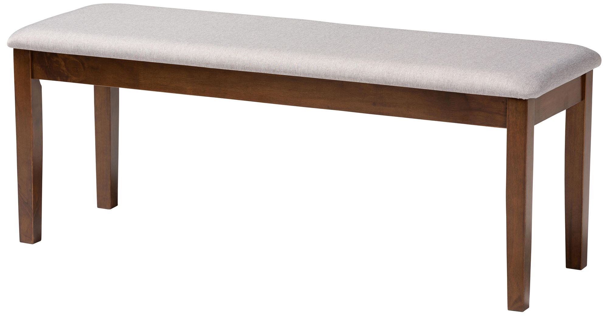 Genesis Gray Fabric Walnut Brown Wood 6-Piece Dining Set