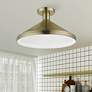 1_Geneva 1 Light Antique Brass Semi-Flush