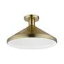 3_Geneva 1 Light Antique Brass Semi-Flush more views