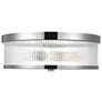 1_Geneva 14" Wide Polished Nickel 2-Light Ceiling Light