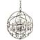 Geneva 17" Wide Polished Nickel and Crystal 4-Light Pendant