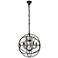 Geneva 20" Wide Dark Bronze Steel Crystal 5-Light Pendant