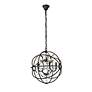2_Geneva 20" Wide Dark Bronze Steel Crystal 5-Light Pendant more views