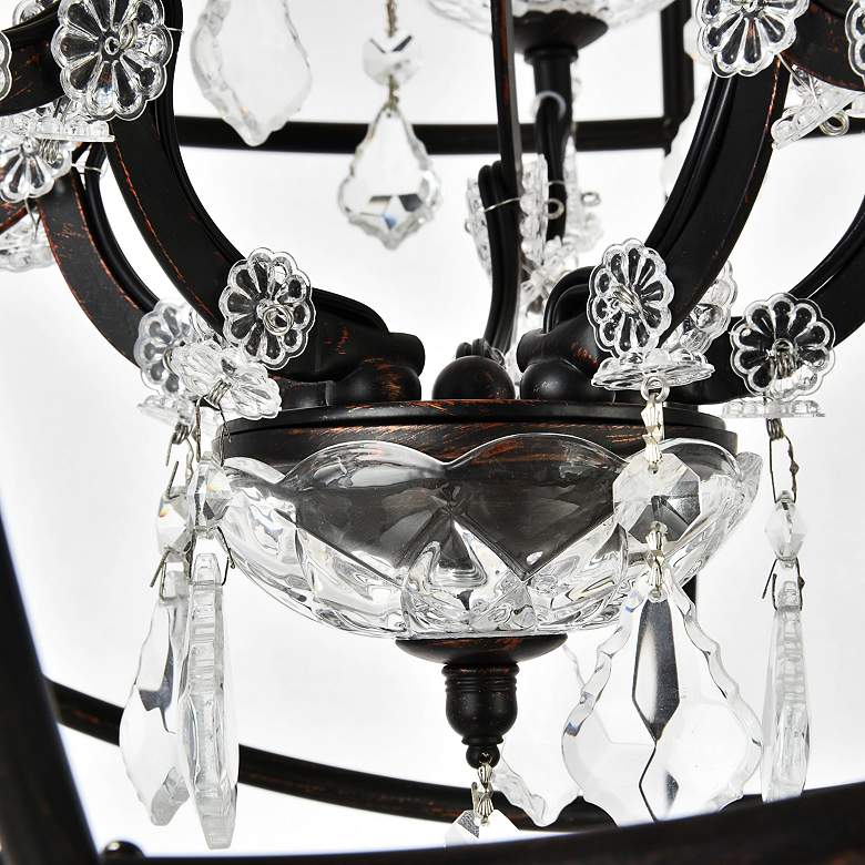 Image 3 Geneva 20" Wide Dark Bronze Steel Crystal 5-Light Pendant more views
