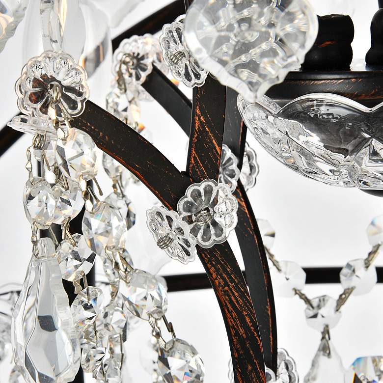 Image 4 Geneva 20" Wide Dark Bronze Steel Crystal 5-Light Pendant more views