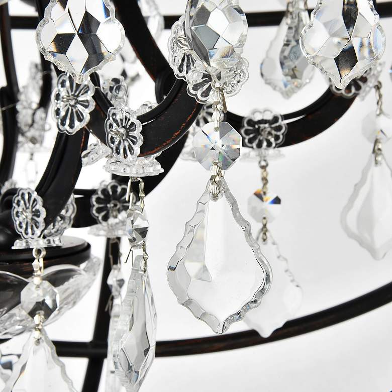 Image 5 Geneva 20" Wide Dark Bronze Steel Crystal 5-Light Pendant more views