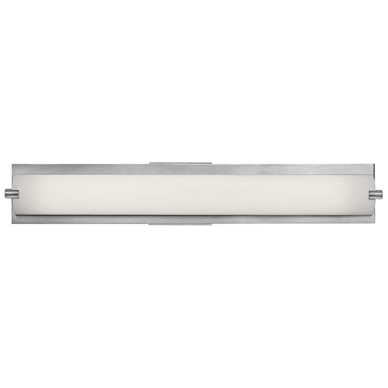Image 1 Geneva 24 1/2" Wide Brushed Steel Bath Light with Opal Shade