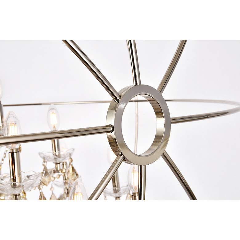 Image 6 Geneva 25 Lt Polished Nickel Chandelier Golden Teak more views