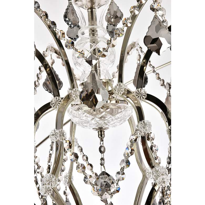 Image 5 Geneva 25 Lt Polished Nickel Chandelier Silver Shade (Grey) more views