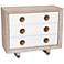 Geneva 36" Wide Crackled Linen White Oak Modern Chest