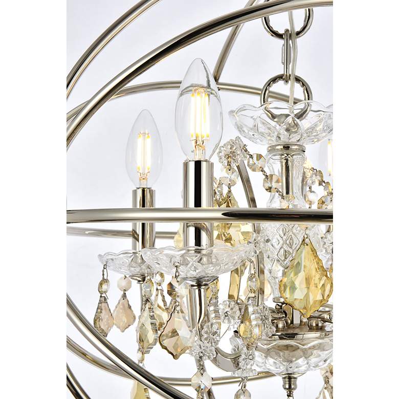 Image 5 Geneva 4 Lt Polished Nickel Pendant Golden Teak more views