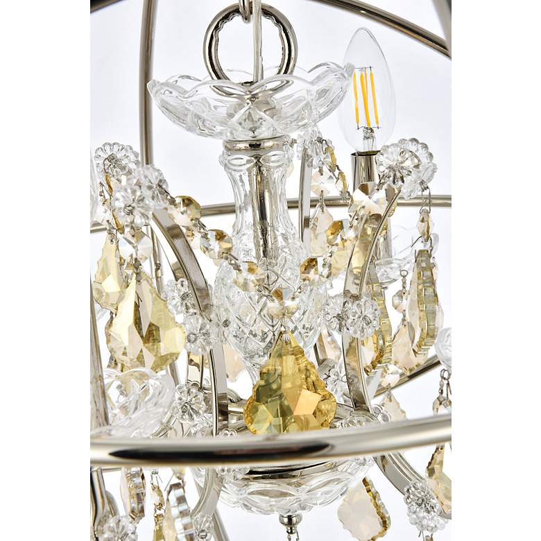 Image 6 Geneva 4 Lt Polished Nickel Pendant Golden Teak more views