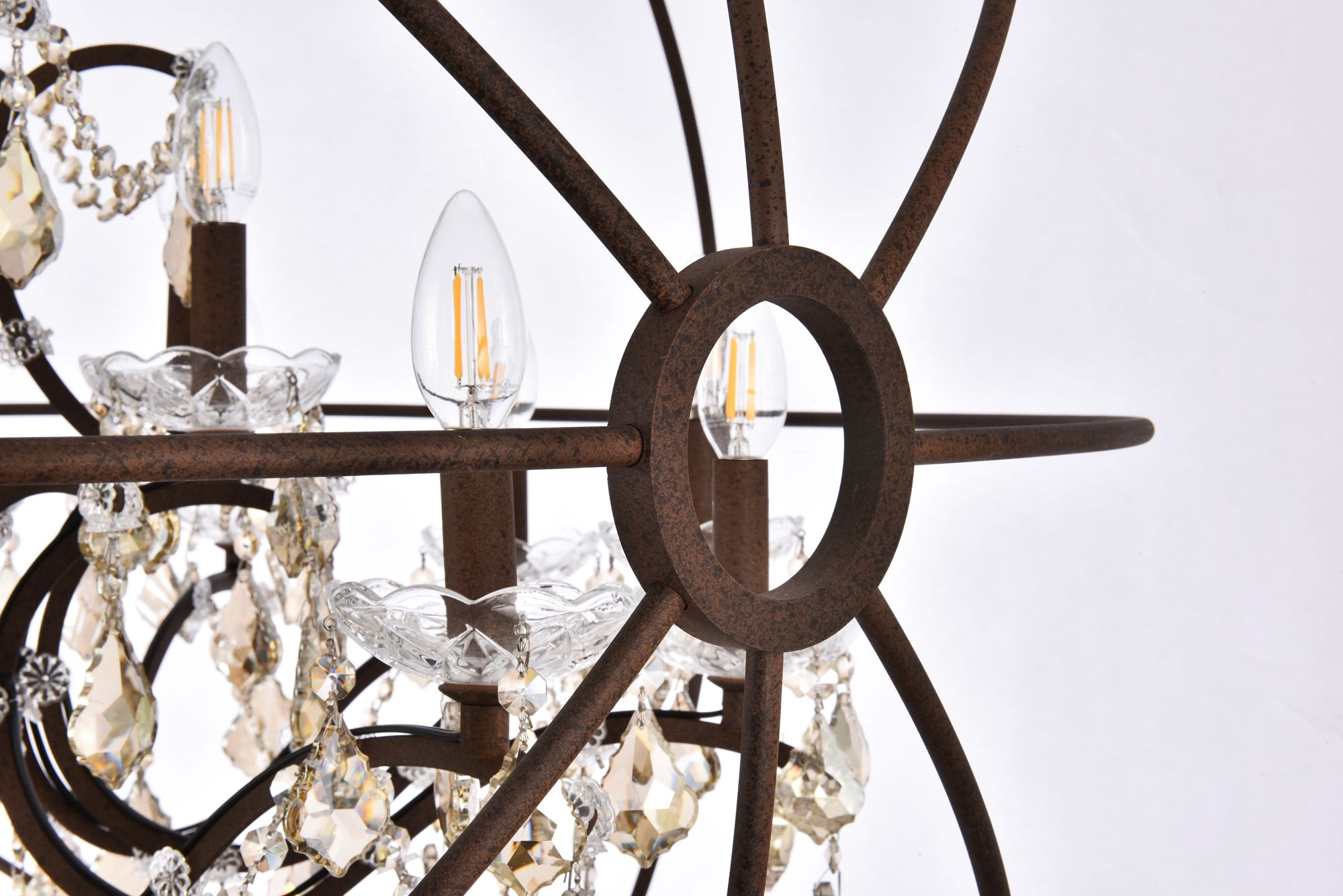 Geneva 43 1/2" Wide Rustic Intent 18-Light Orb Chandelier in scene