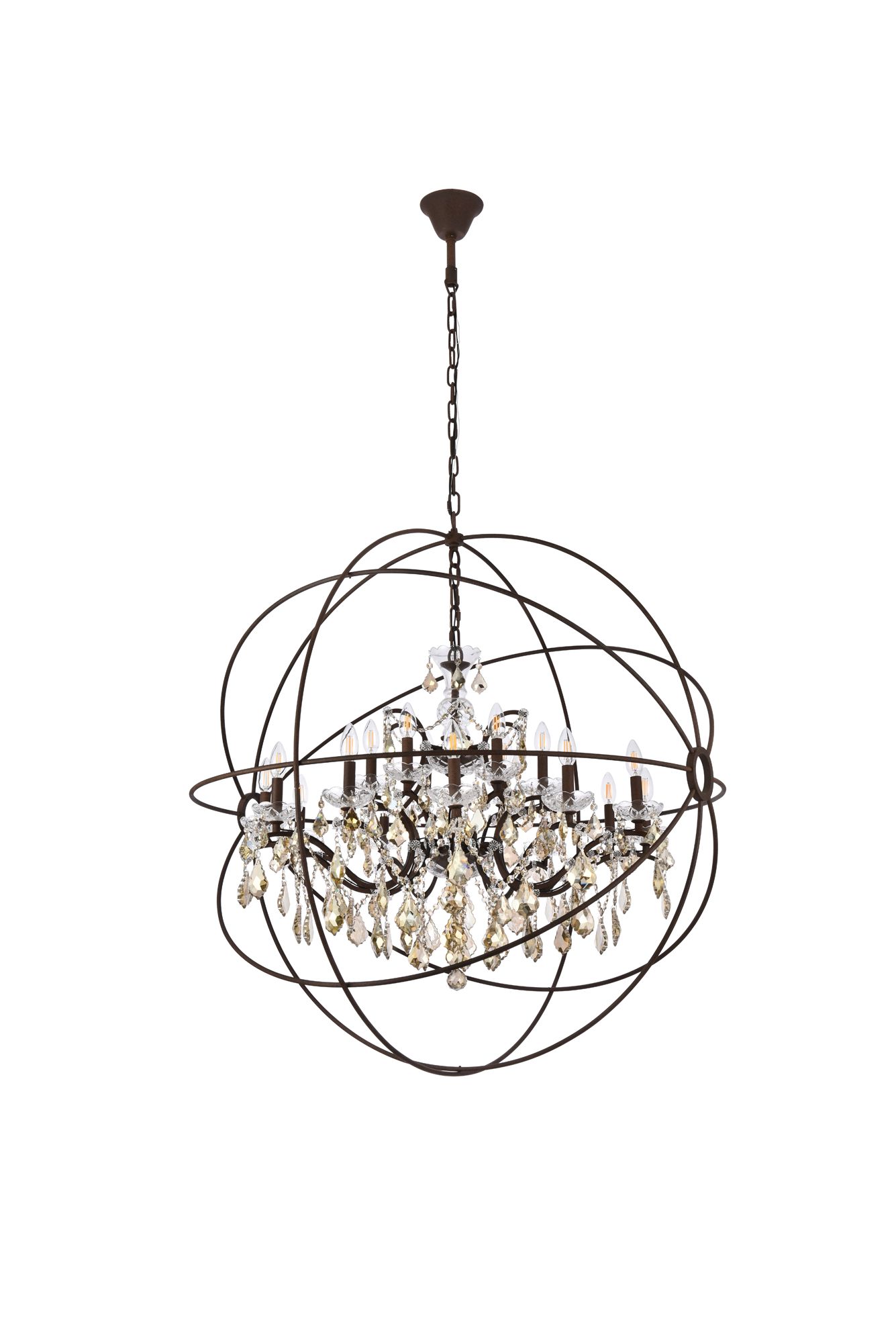 Geneva 43 1/2" Wide Rustic Intent 18-Light Orb Chandelier in scene
