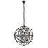 Geneva 5 Lt Dark Bronze Pendant Silver Shade (Grey)