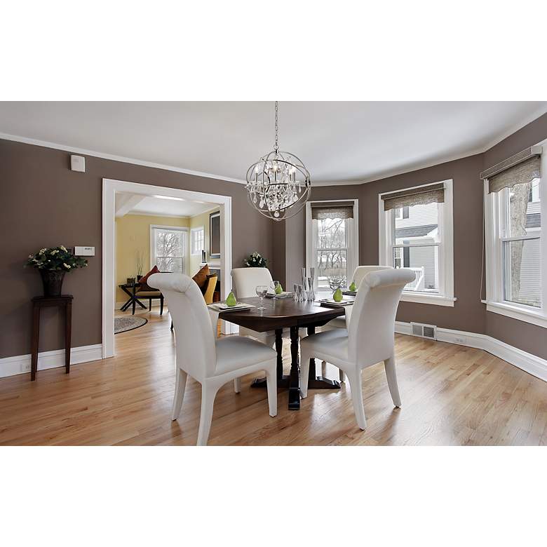 Image 2 Geneva 5 Lt Polished Nickel Pendant Clear more views