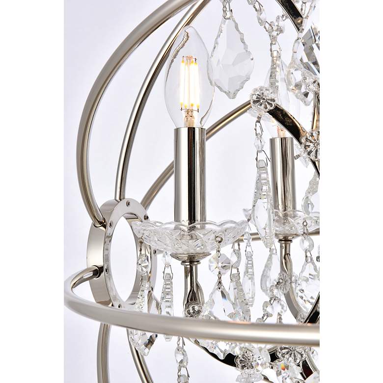 Image 5 Geneva 5 Lt Polished Nickel Pendant Clear more views