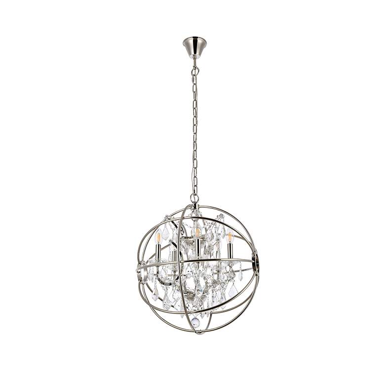 Image 7 Geneva 5 Lt Polished Nickel Pendant Clear more views