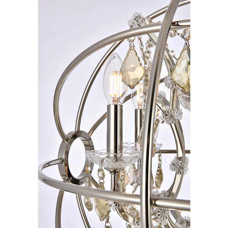 Image 5 Geneva 5 Lt Polished Nickel Pendant Golden Teak more views