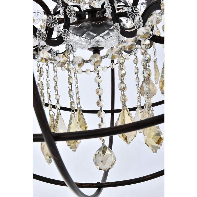 Image 5 Geneva 6 Lt Dark Bronze Chandelier Golden Teak more views