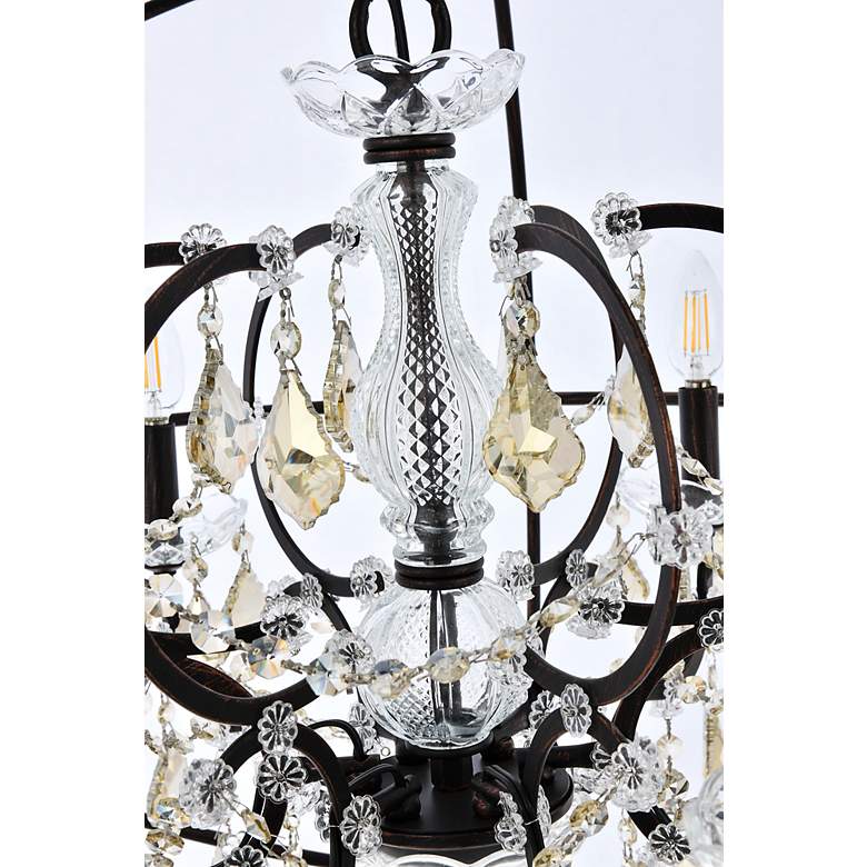 Image 6 Geneva 6 Lt Dark Bronze Chandelier Golden Teak more views