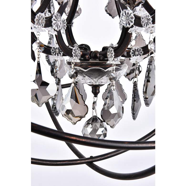 Image 5 Geneva 6 Lt Dark Bronze Chandelier Silver Shade (Grey) more views