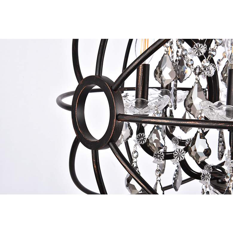 Image 6 Geneva 6 Lt Dark Bronze Chandelier Silver Shade (Grey) more views