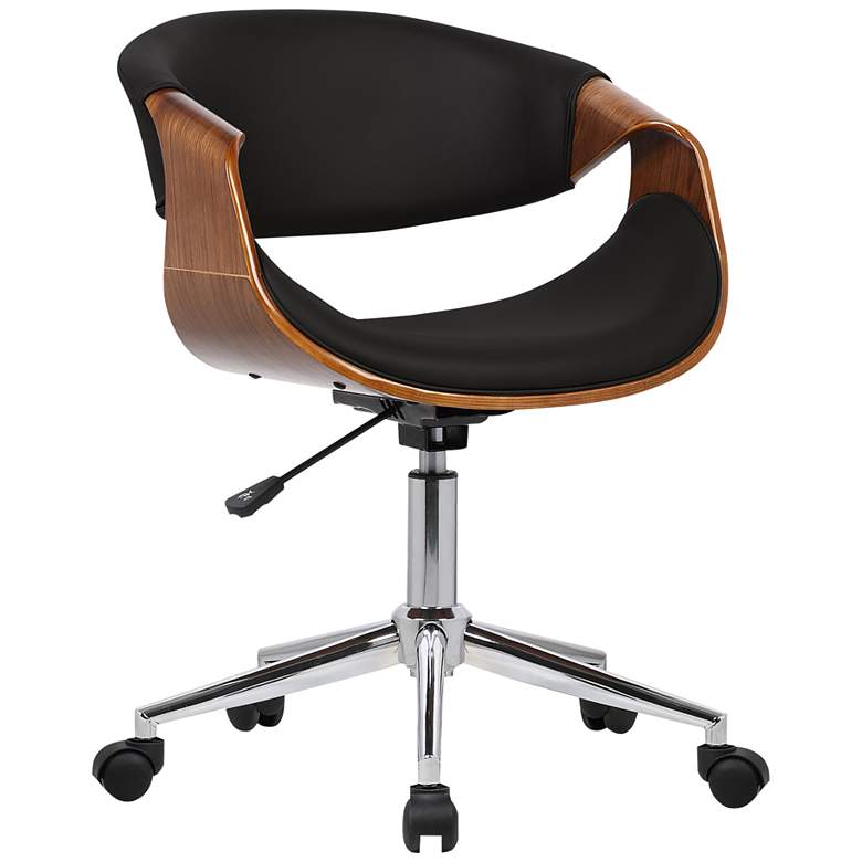Image 2 Geneva Black Faux Leather Adjustable Office Chair