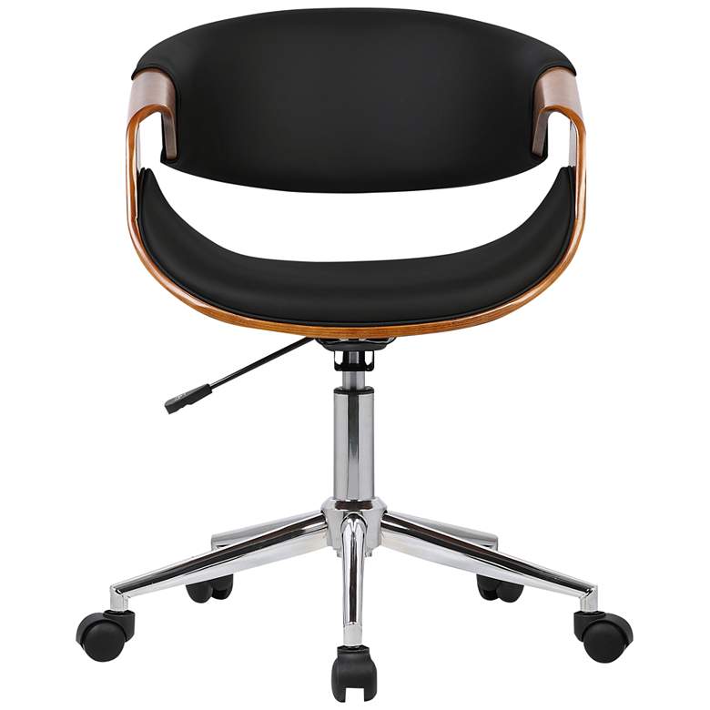 Image 5 Geneva Black Faux Leather Adjustable Office Chair more views