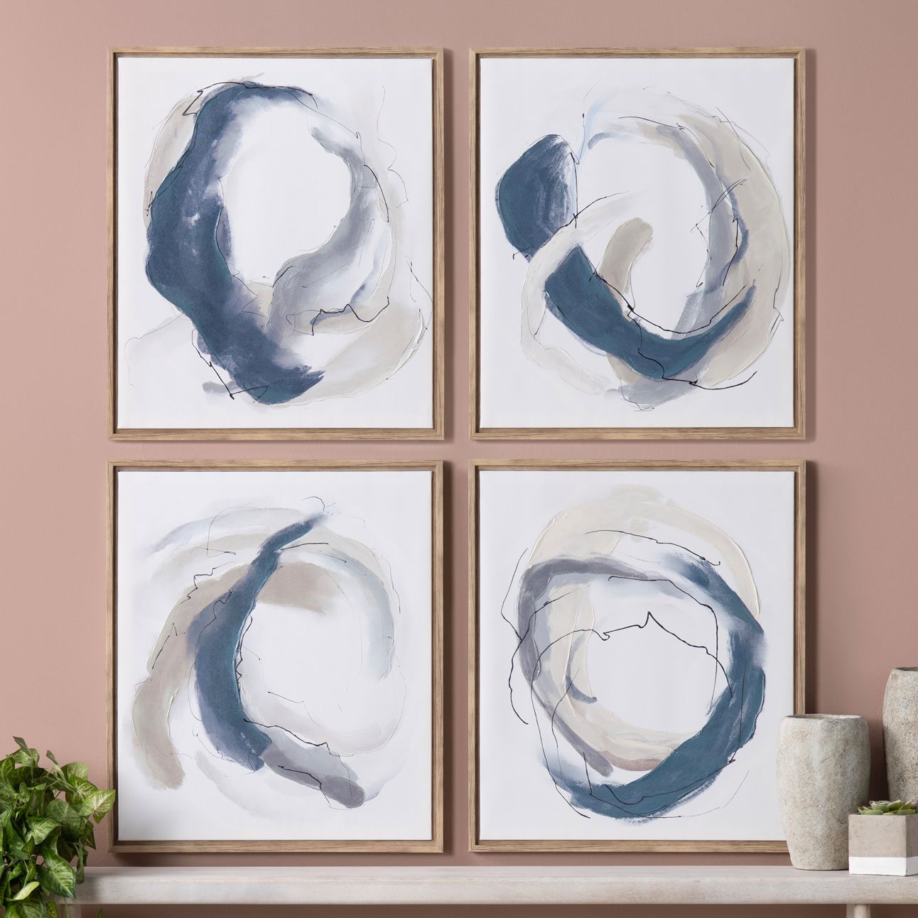 Thumbnail1 of Geneva Framed Canvas Wall Art Set of Four