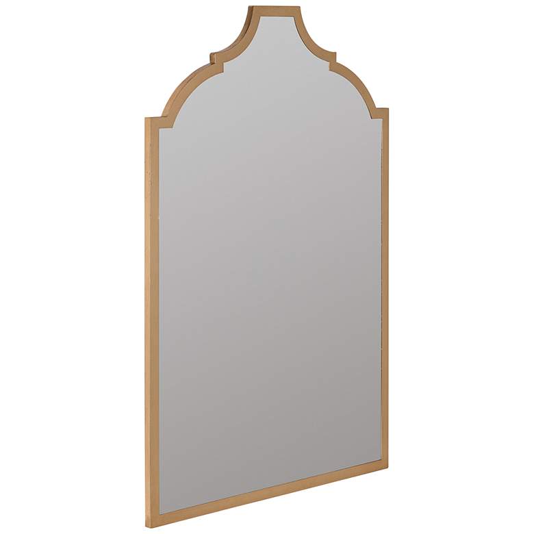 Image 5 Geneva Gold Leaf Metal 24 inch x 36 inch Arch Top Wall Mirror more views