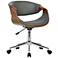 Geneva Gray Faux Leather Adjustable Office Chair