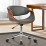 Geneva Gray Faux Leather Adjustable Office Chair