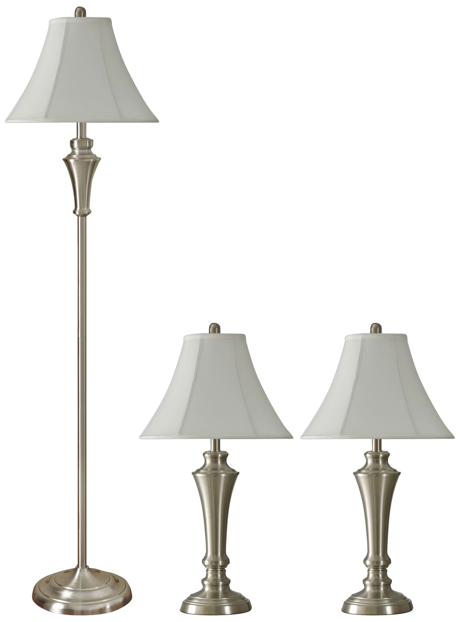 set of three table lamps